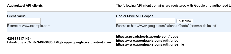 API Client Access